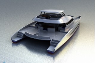 Luxury catamaran yacht Quo Vadis - rear view